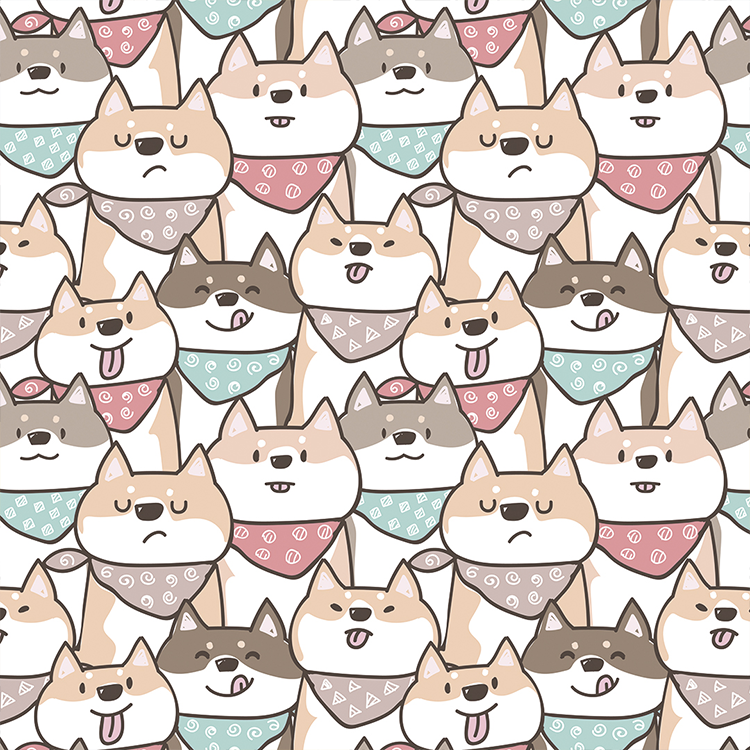Adesivo Papel de Parede - Cachorro Shiba Inu